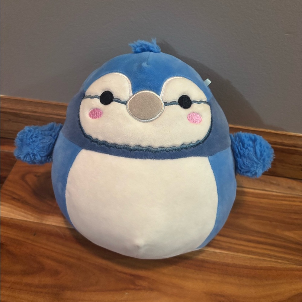 Blue and White Plush Babs Squishmallow Penguin Toy